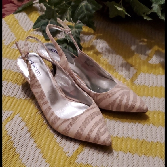 Chico's Fabric striped Pump 7.5 - Picture 2 of 9